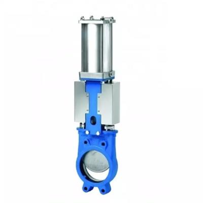 China General iron 6 inch dn150 ductile air actuated pneumatic two way knife gate valve price list for sale