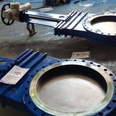 China 32 inch general electric actuator motorized stem wcb api knife gate valve rising price list for sale