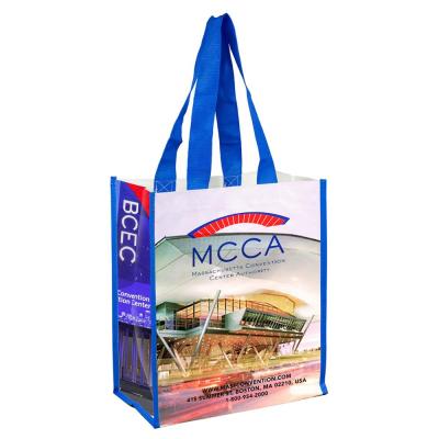 China Folding Recycled Full Color Printed Lamination High Quality PP Non Woven Shopping Bag for sale