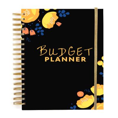 China Custom Hardcover Budget Planner Expense Tracker Spiral Notebook Undated Hardcover Book for sale