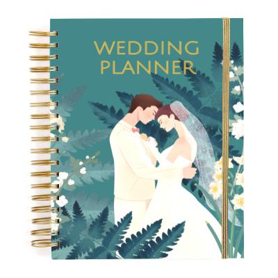 China Custom Marble Diary Bridal Planning Gold Writing Spiral Binding Undated Hardcover A5 Gift Wedding 2022 Paper Planner for sale