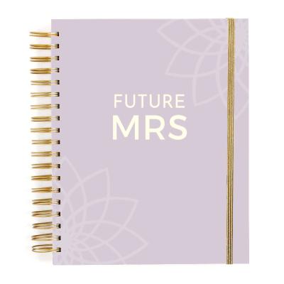 China Custom Wedding Planner Book and Organizer Writing for Future Bride Gold Foil Embossed Mrs. Engagement Gifts for Women for sale