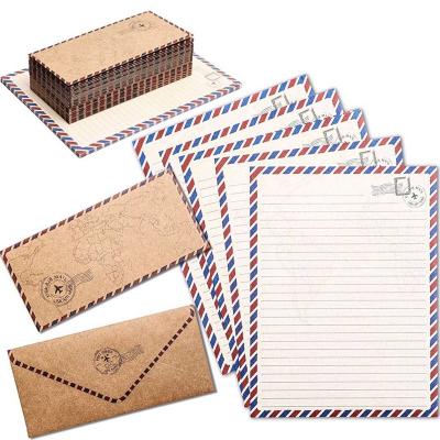 China Eco - Friendly Custom Vintage Kraft Paper Writing Paper With Envelopes for sale