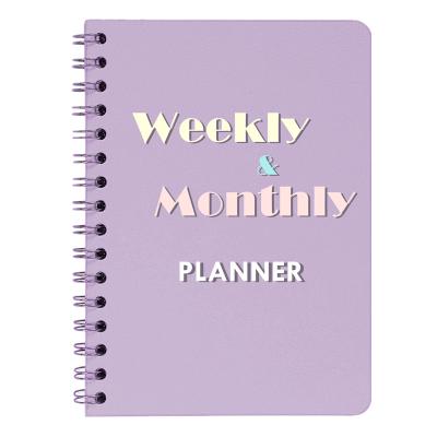 China 2021-2022 College Year Leather Weekly and Monthly Planner Tabs July-June 12 Monthly Inside Pocket Around Corner Elastic Closure To Do List for sale