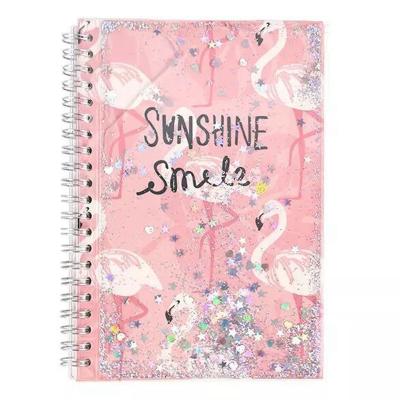 China Spiral IN THE RUNNING Blink Flamingo Spiral Softcover Daily Weekly Schedule Schedules Study Planner with Zipper Pocket for sale