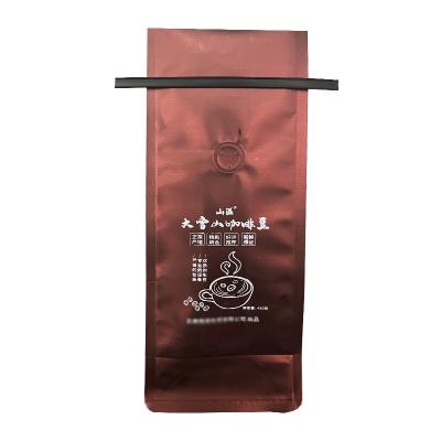 China 1lb One Way Valve Flat Bottom Moisture Proof Custom Printed Eco - Friendly Coffee Bags for sale