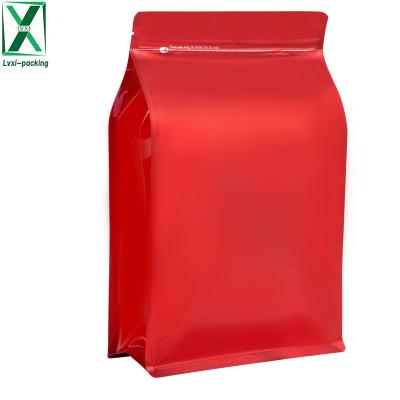 China 20x30cm Flat Bottom Grain Pet Food Recyclable Food Grade Color Resealable Packaging Bags for sale