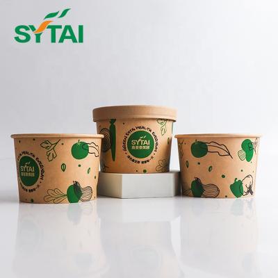 China Disposable Food Grade Restaurant Noodles Packing Soup Paper Bowl for sale