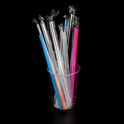 China Wholesale Reusable Disposable PS Tube Food Grade Biodegradable Blue Plastic Drinking Straw For Cocktail Bar for sale