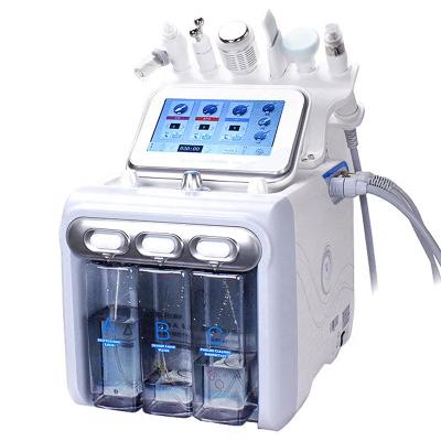 China Ultrasonic Pigment Removal Desktop RF Wrinkle Removal Beauty Skin Scrubber Hydra Peeling Hydra Facial Machine 6 in 1 for sale