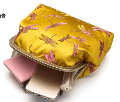 China Plain Dragonfly Silk Fabric Gift for Ladies Accessories, Cosmetic Bags, China Style by Hand Made for sale