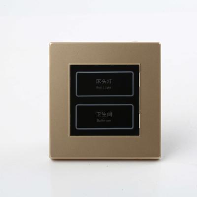 China Dimmer Aluminum Smart Aluminum Eu Intelligent Panel Hotel Smart Control Wall Wall Switches Touch for sale