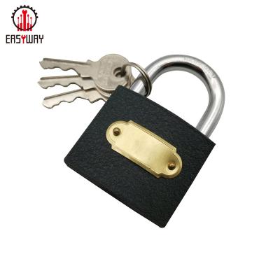 China Hot Sale Heavy Duty Iron Powder Color Paint Black Iron Padlock for sale