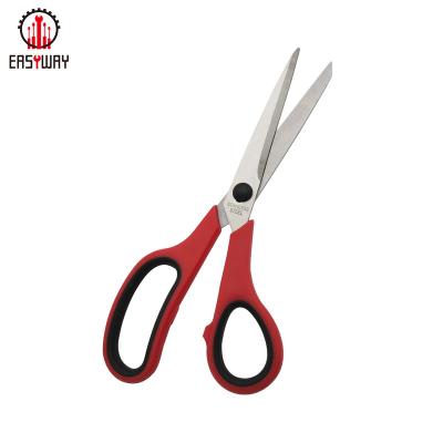 China Embroidery 8 Inch Small Rubber Handle Industrial Stationery Office Cutting Paper Cutter Student Tailor Scissors for sale