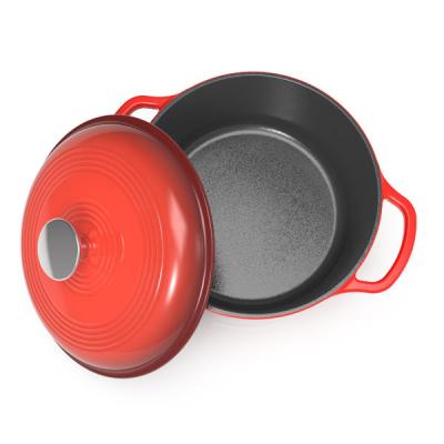 China Viable Hot Selling Hot Sale Cast Iron Enamel Cookware Red Enamel Casserole for sale