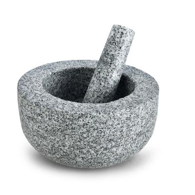 China Natural Durbale Granite Stone Mortar and Pestle Set for Grinding for sale