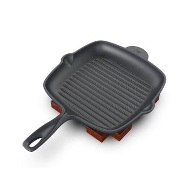 China Sustainable hot sale cast iron square grill pan with handle cast iron cookware for sale