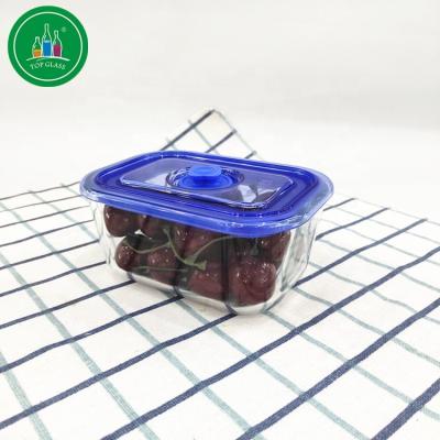 China Square Microwavable Vacuum Food Container With Acrylic Lid for sale