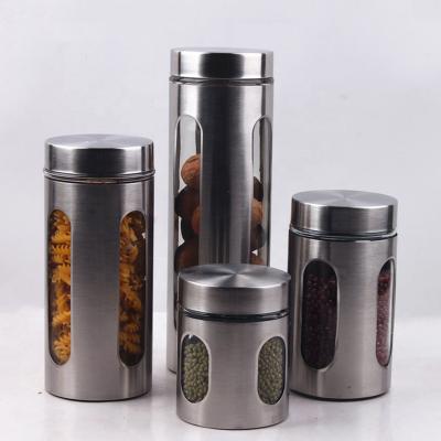 China Sustainable Glass Storage Container With Stainless Steel Liner for sale