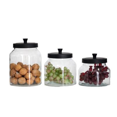 China Sustainable Glass Storage Canister With Screw Lid for sale