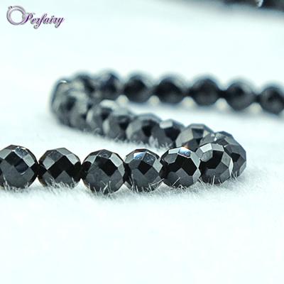 China Cheap Cat's Eye Beads Jewelry Designs Indian Black Spinel Faceted Natural Gemstone Beads for sale