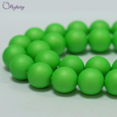 China Jewelry Preparing Hot Sale Wholesale Light Green Matte Round Chime Pearl Freshwater Necklace for sale