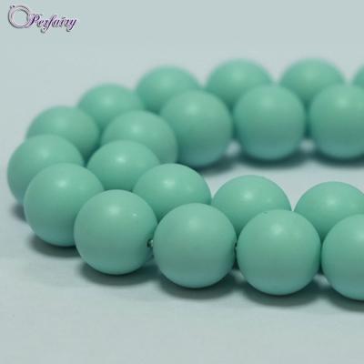 China Jewelry Making New Natural Blue Matte Light Sky Shell Pearl Beads Jewelry Making Beads For Decoration for sale