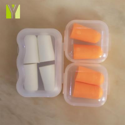 China Custom PU Foam Earplugs Hearing Protection Safety Noise Canceling Earplugs Case Sleep Concert Ear Plugs for sale