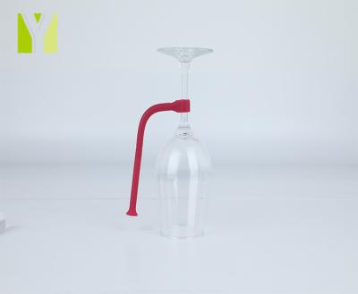 China Dishwasher Flexible Kitchen Disposable Tool Bar Silicone Goblet Wine Glass Rack Holder Wine Cup Holder for sale