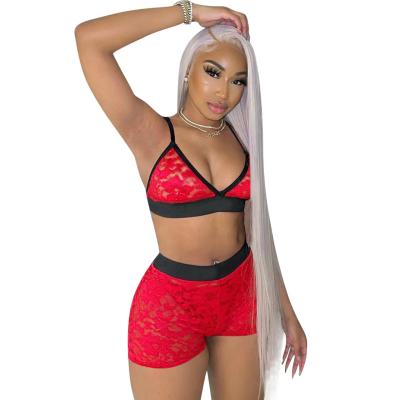 China 2021 Customs Logo Wholesale Solid Color Lace anti-pilling anti-pilling brake transparent underwear bra two-piece set for sale