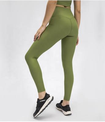 China Breathable Workout Leggings For Women Sweat Wicking High Waisted Yoga Pants 4 Way Stretch Buttery Soft Leggings for sale