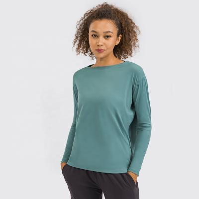 China Women's Viable Natural Solid Color Feeling Double Sweaters Girl's Lightweight Crewneck Sweater Tops for sale