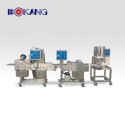 China NJJ200 Automatic Chicken Nugget Breading Maker Threshing Machine Production Line for sale