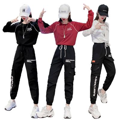 China QUICK DRY Custom Sporty Long Sleeve Pants Fashion Women Dressing Lounge 2 Piece Sets for sale