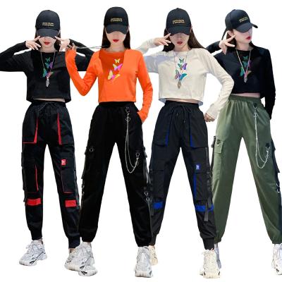 China QUICK DRY Custom Logo Trending Two Piece Sets Women's Clothing Print Top And Pants Fashion Tracksuit Clothing for sale