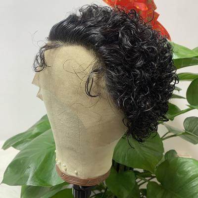 China Pixie Curly Wholesale Vendors Short Brazilian Pixie Curls Wig For Women 10A Short Bob Lace Front Curly Wigs for sale