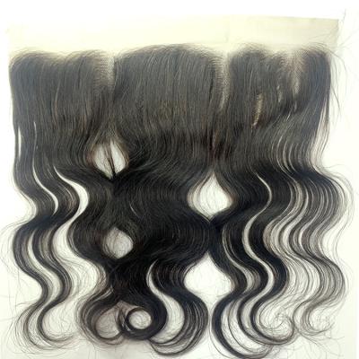 China Transparent Ody Wave Closure Pre Plucked 13x4 To Lace Frontal Peruvian Hair Closure With Baby Hair Extensions Remy Natural Color 8