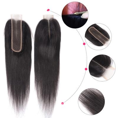 China Kim K Hair Closure Straight Hair Closure 100% Brazilian Remy Hair Extension For Black Women for sale