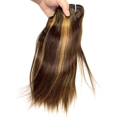 China Hot Silky Straight Silky Straight Highlight Color Bundles Mixed Ombre STW Wave Sale Panio P4/27 Bundles With Swiss Lace for sale