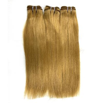 China FUMI Double Human Hair #27 Color Hair Bone Cuticle Aligned Straight Hair Virgin Hair Straight Hair #27 for sale