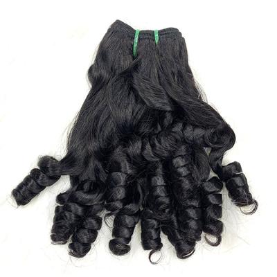 China FUMI Cheap Double Drawn Human Hair Extensions , Grade 12A Virgin Cuticle Aligned Raw Brazilian Hair Bundles With Closure for sale