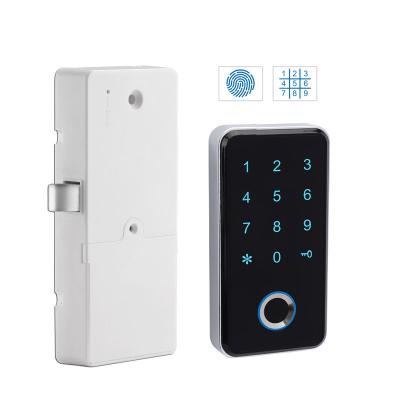 China Modern Fingerprint Lock Digital Touch Screen Numeric Keypad Password Code Number Cabinet Drawer Lock for sale