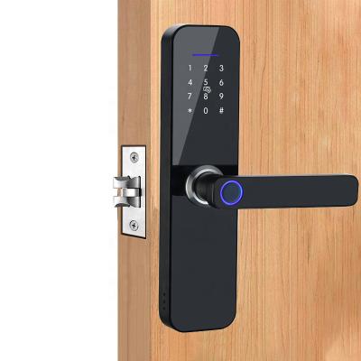 China Airbnk Office Apartments Hotel Lock BLE Ttlock Alexa Google Home Wifi Digital Smart Wireless Smart Door Lock Euro Security Home Keyless Fingerprint for sale