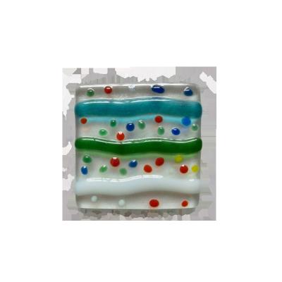 China Modern COE 85 90 96 Fuse Glass Square Handmade Fused Glass Tiles for sale