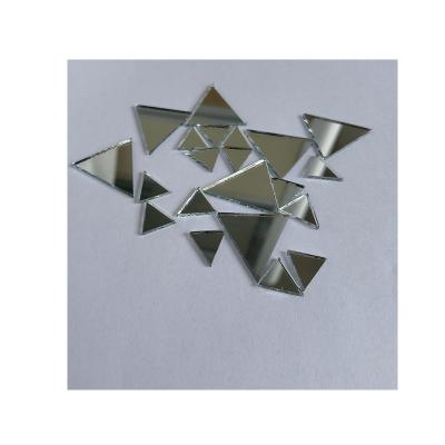 China European Triangle Mirror Tiles Small Triangle Mosaic Mirror Glass Tiles For DIY Crafts for sale