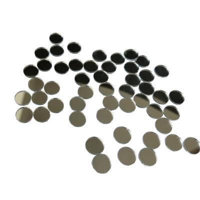 China Minimalist Round Mosaic Mirror Tiles 1 Inch 1.1 Mm Thick Silver Mosaic Mirror China Factory Mirror Pieces for sale