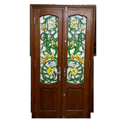 China European mosaic glass stained glass for door panel antique stained glass mosaic tile for bi-fold door for sale