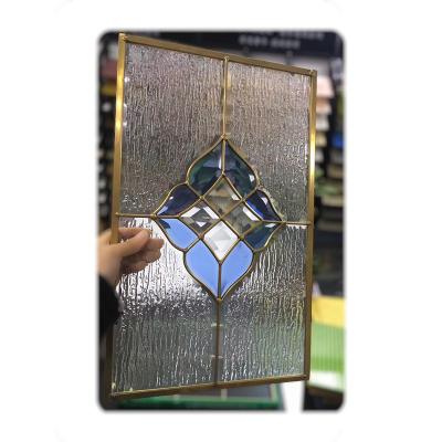 China Court Tempered Glass Textured Glass Inserts For Door Stained Glass Inserts With Hurricane Standards for sale