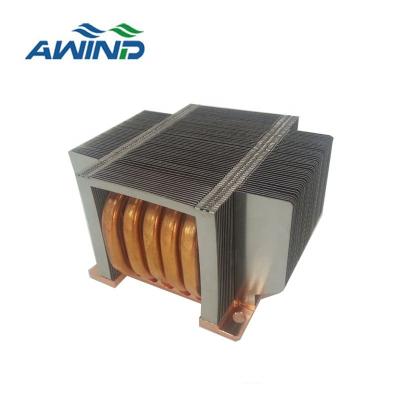 China Aluminum power supply refrigerator zipper fins radiator with copper heatpipe Shenzhen pipe hot radiator 6pipe for welding machine for sale