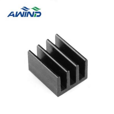 China Extruded Aluminum Radiator OEM Profiles to220 Parts Memory Radiator 20mm 25mm Small Cooler Black Anodize Radiator Air Cooling for sale